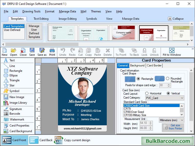 ID Card Designing Software screen shot