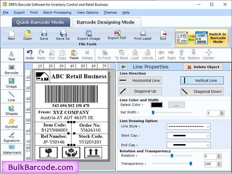 Inventory Bar Code Labels