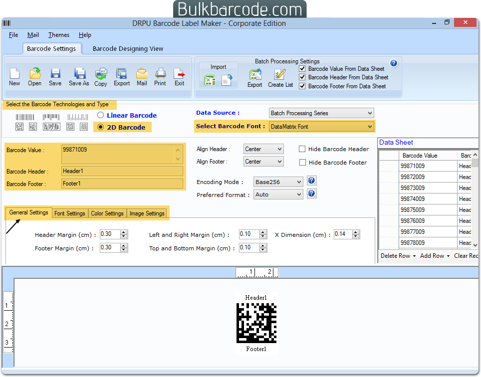 Corporate Barcode Label maker software