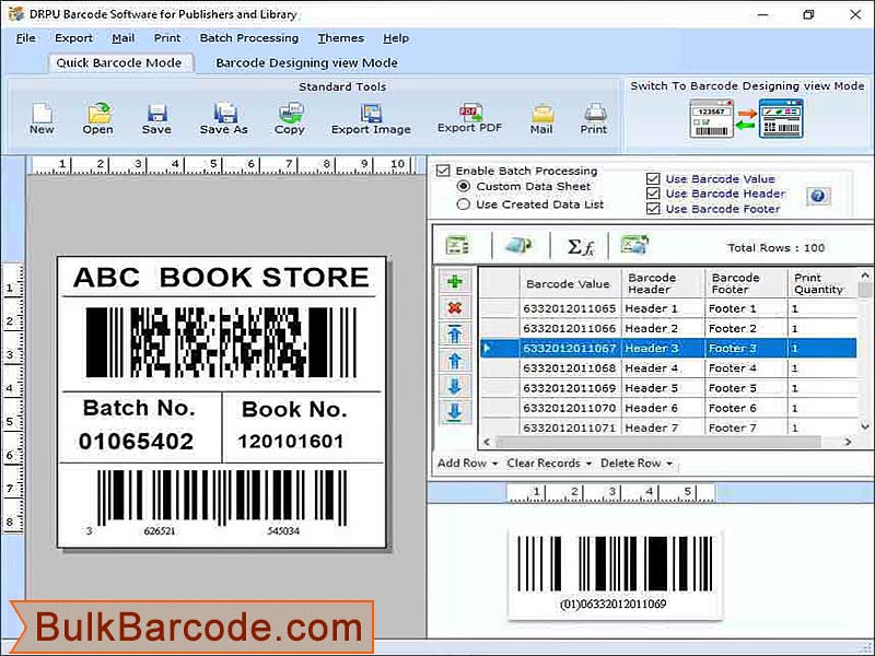 Screenshot of Publishing Industry Barcode Software 5.2.5