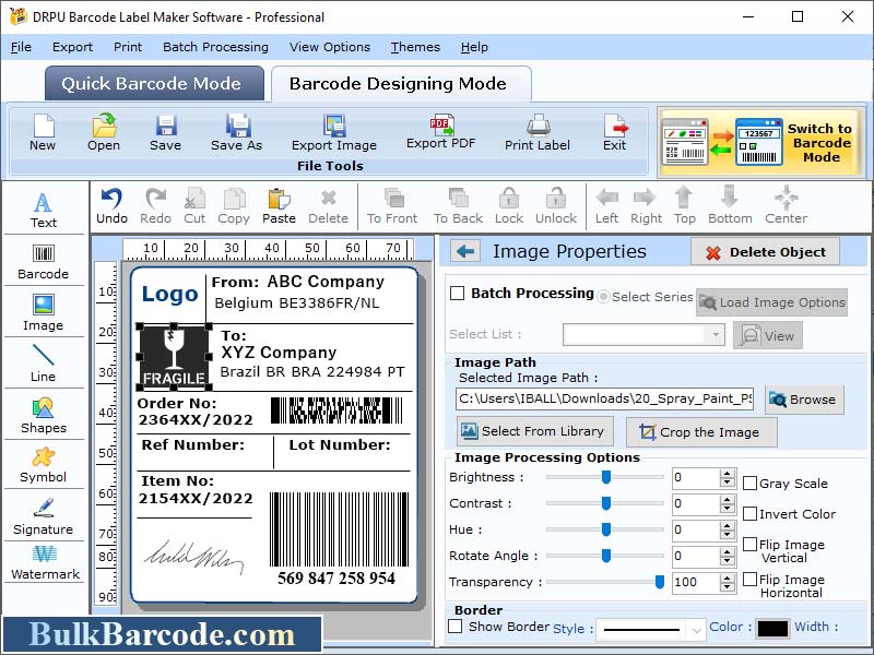 Windows 7 Bulk Barcode Generator 3.1 full