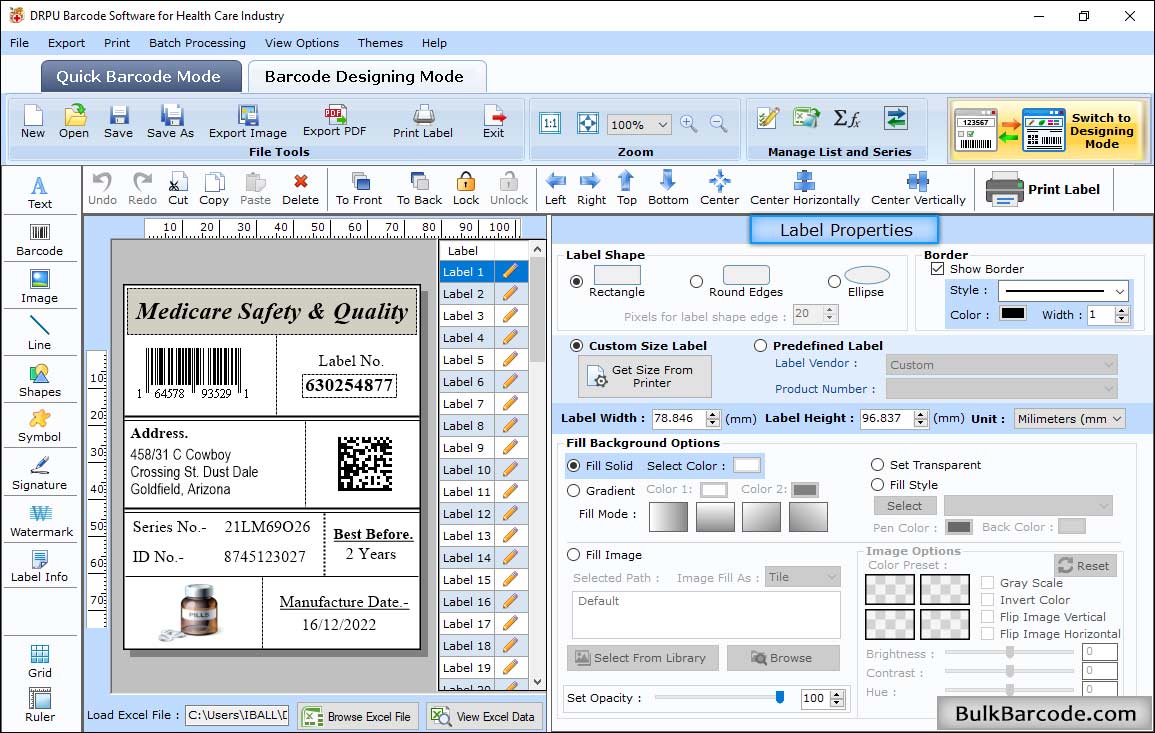 Label Properties