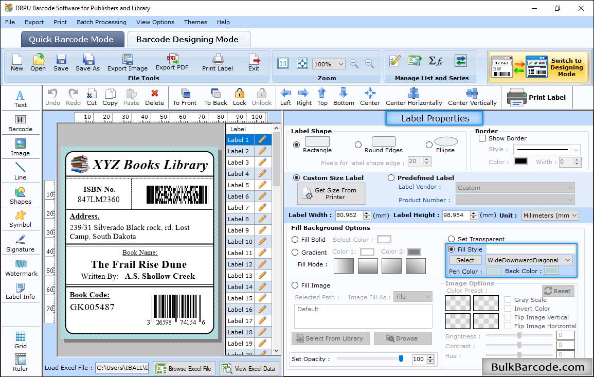 Label Properties